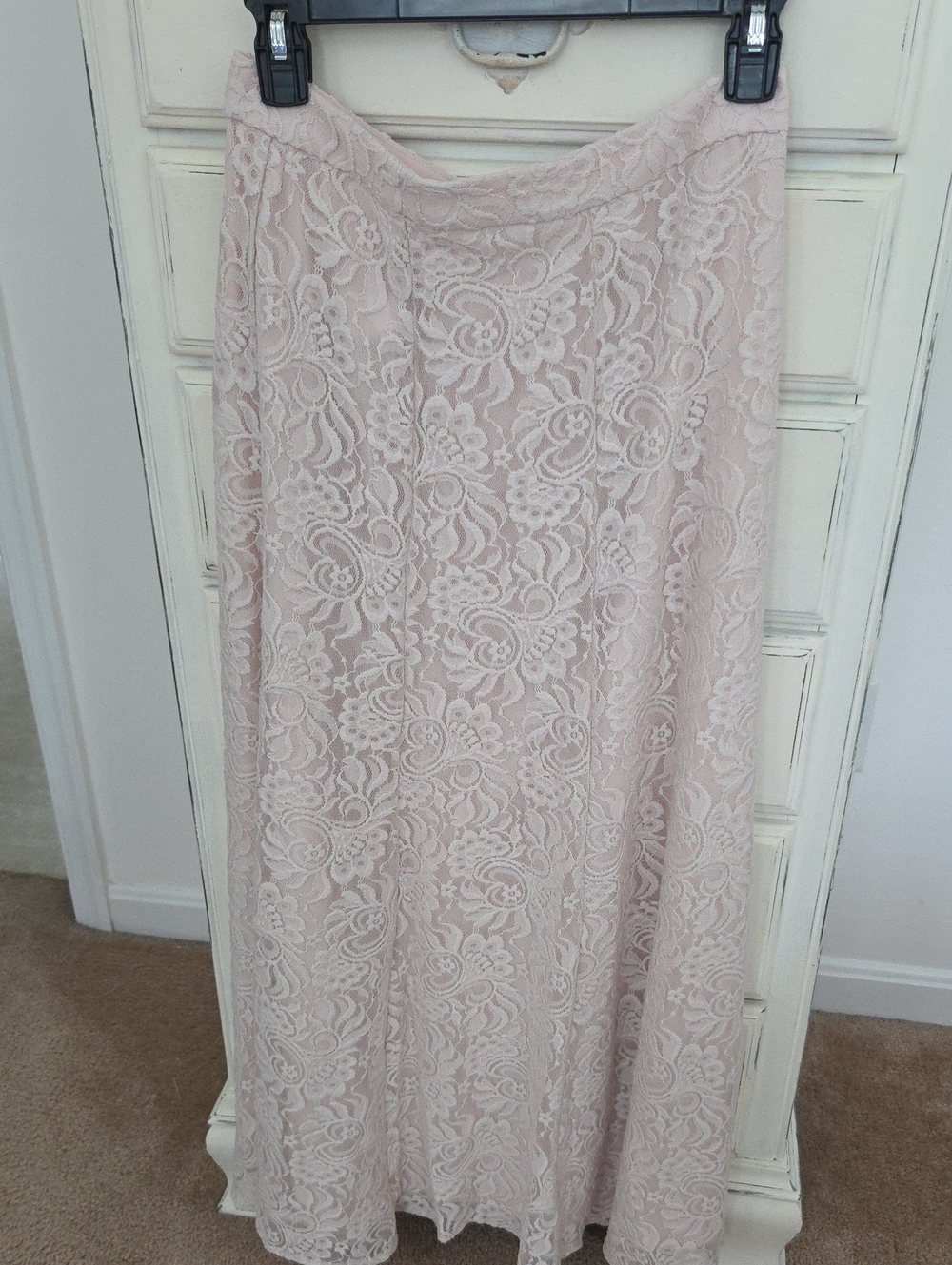 LOFT Cream Lace Maxi Skirt